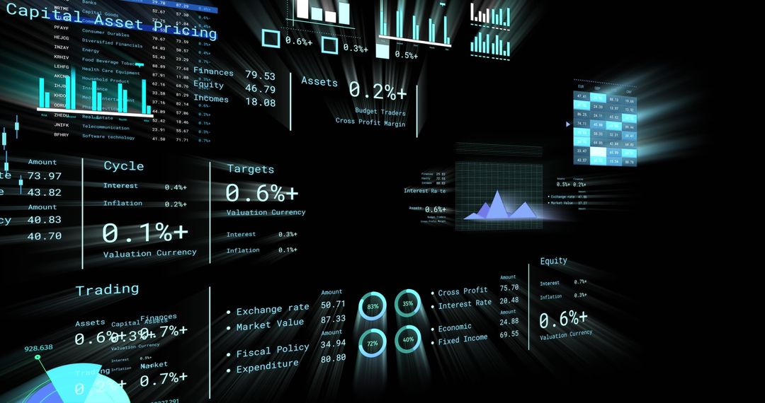 Futuristic Financial Data Digital Analysis