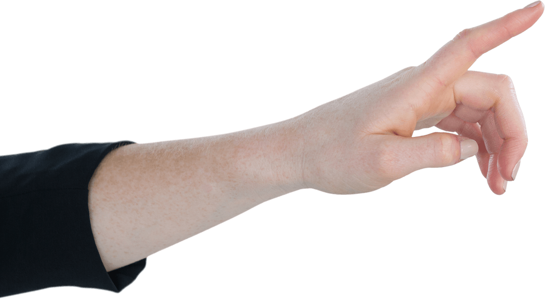 Transparent Businesswoman Hand Gesturing