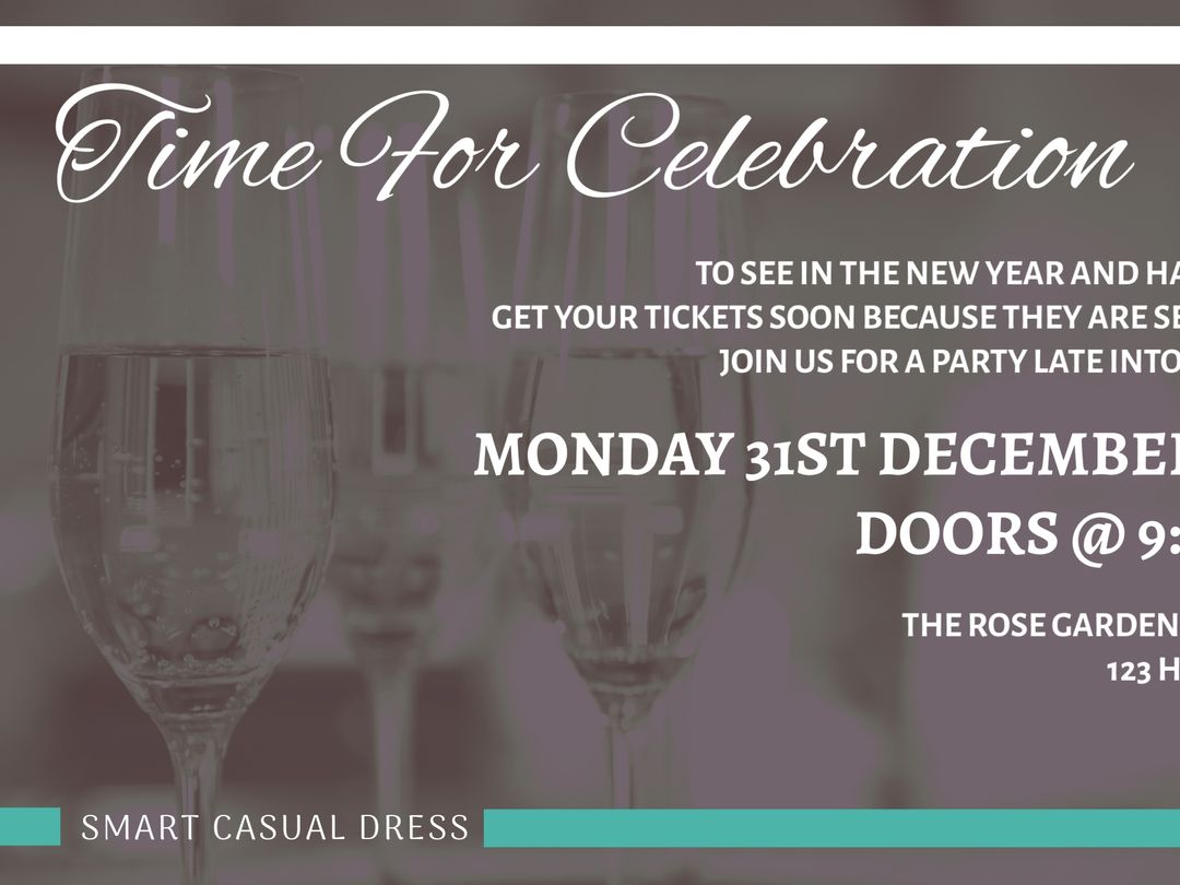 Elegant Invitation for New Year's Eve Celebration