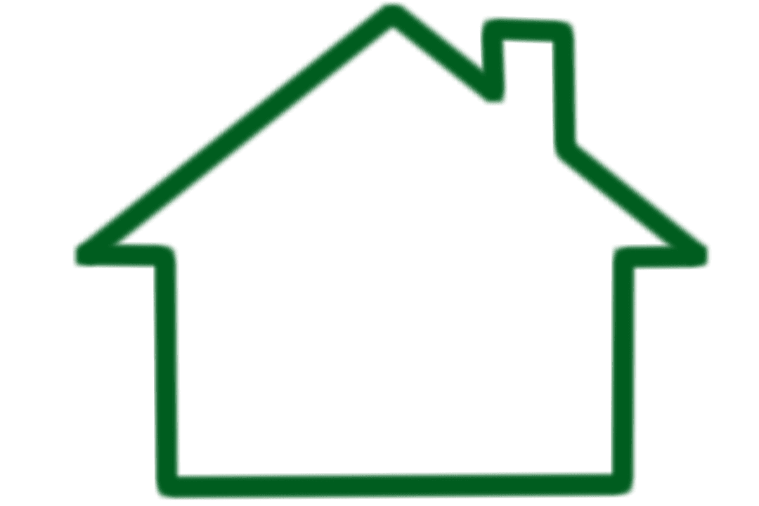 Green House Symbol on Transparent Background