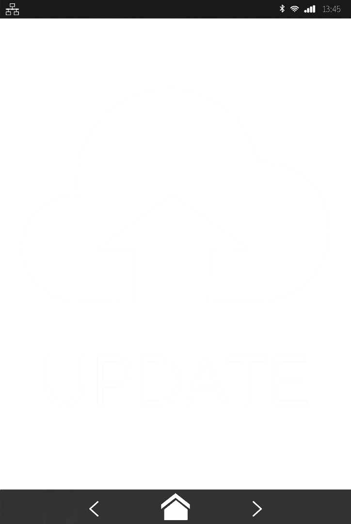 Transparent Cloud with Update Icon on Black Background