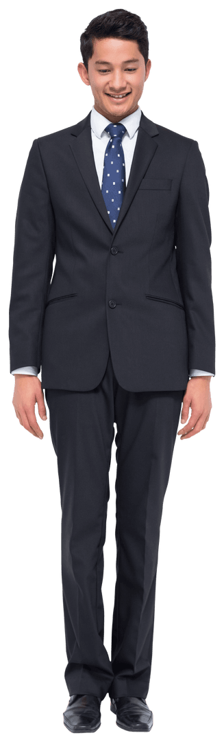 Transparent Appearing Biracial Businessman Wearing Formal Suit
