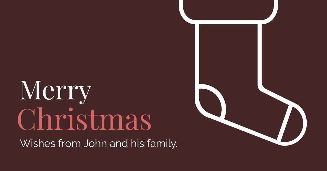 Minimalist Christmas Stocking with Warm Holiday Message