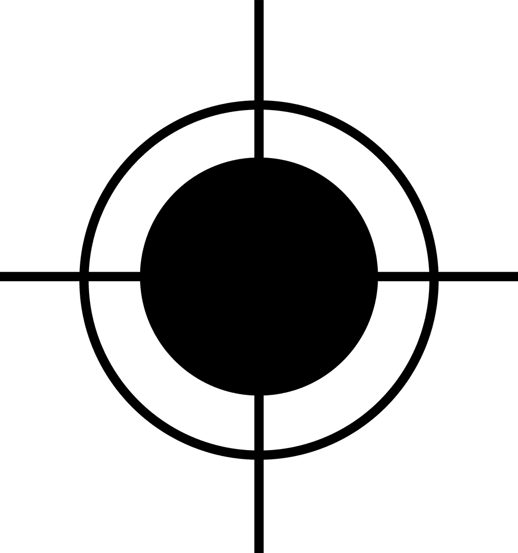Minimalist Target Design with Filled Circle on Transparent Background - Download Free Stock Images Pikwizard.com