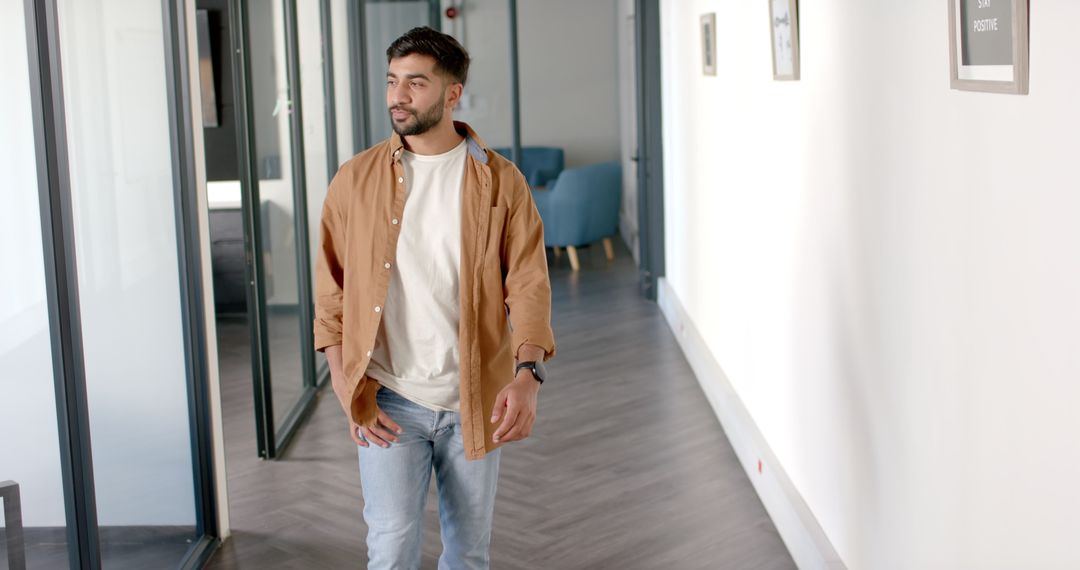 Confident Professional in Casual Office Attire