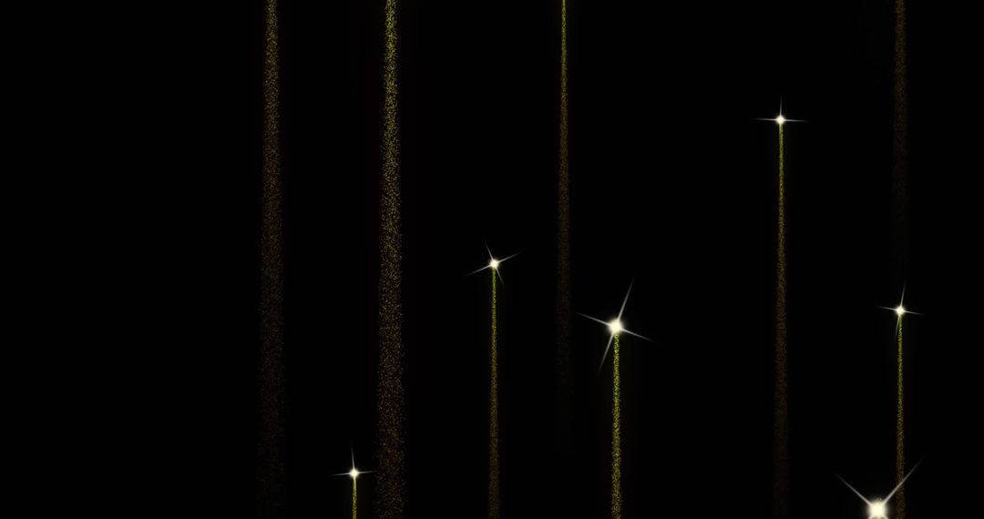 Illuminating Rain of Light Particles Against Dark Canvas