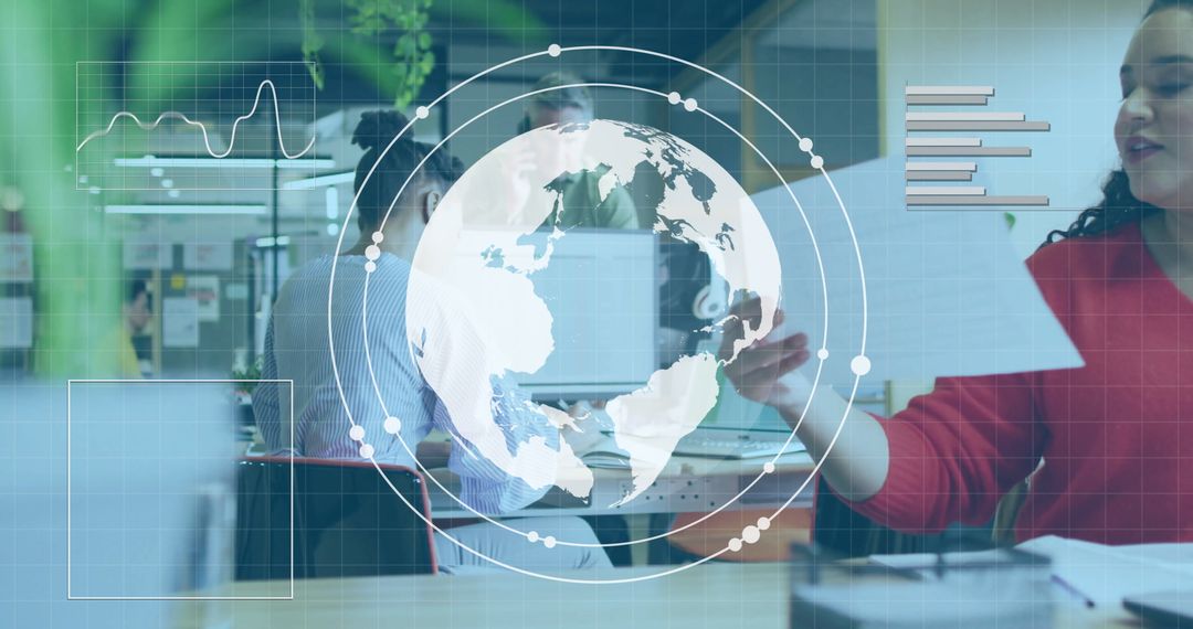 Global Network Overlay with Data Analysis in Office Business Meeting