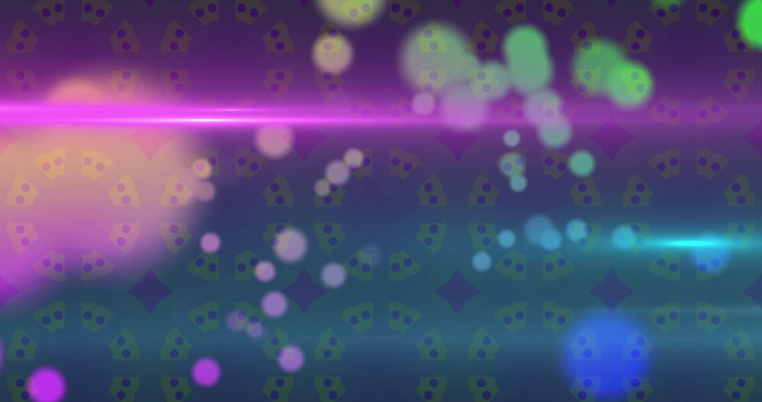 Abstract Digital Vivid Colorful Bokeh Moving Light Effects