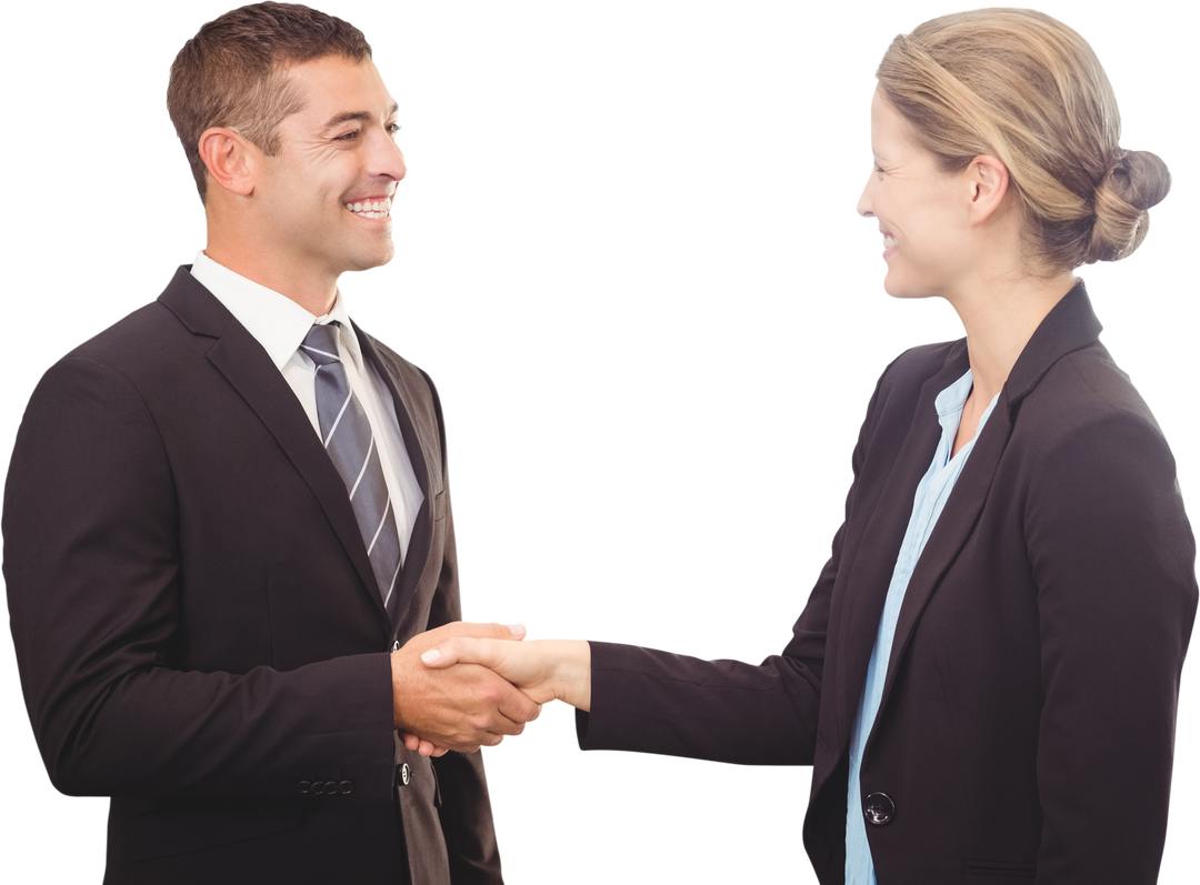 Smiling Business Executives Shaking Hands Transparent Background - Download Free Stock Images Pikwizard.com