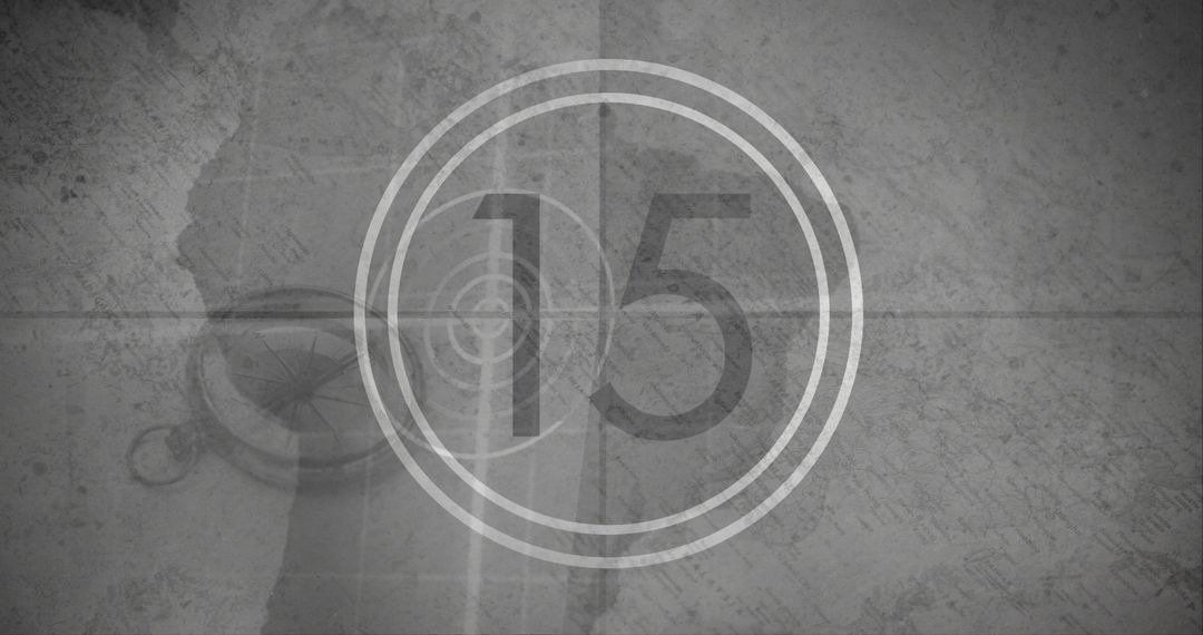 Global Interface Concept With Number Countdown and World Map