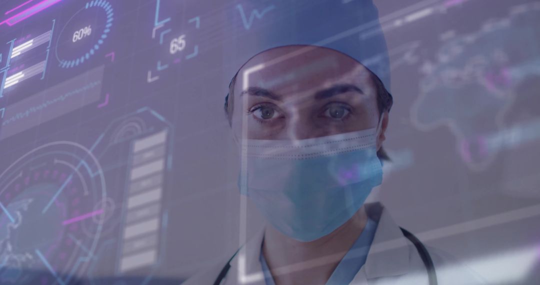 Healthcare Professional Analyzing Digital Medical Data Interface