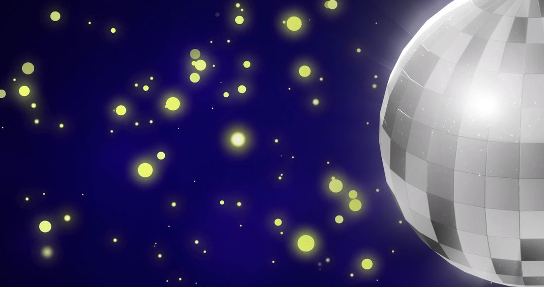 Retro Disco Vibes with Illuminated Digital Sparkles