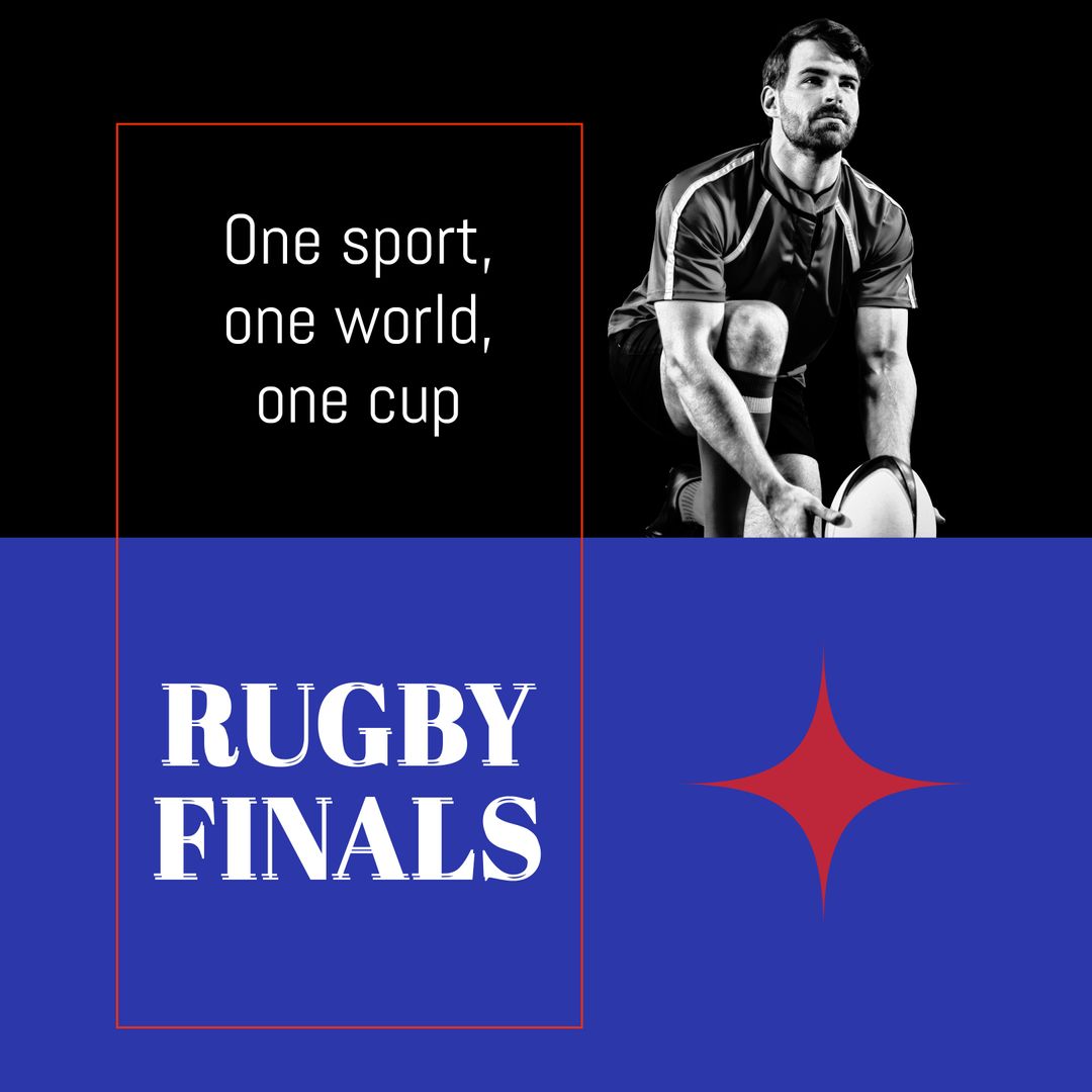Rugby Finals Sports Promo with Determined Player