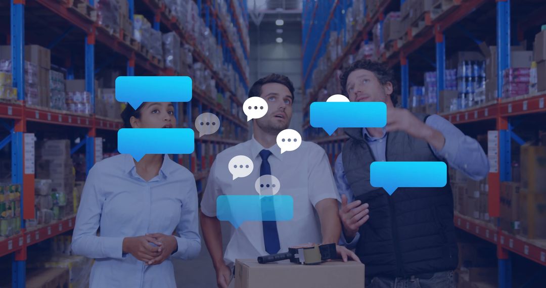 Warehouse Team Discussing Inventory Management Solutions