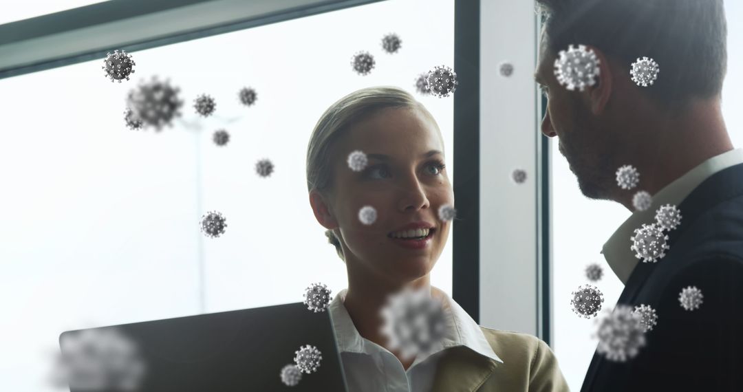 Business Travel during Pandemic with Floating Covid-19 Cells