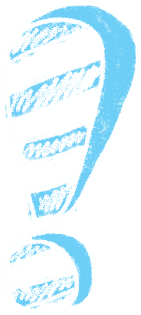 Transparent Exclamation Mark Drawing Illustrating Creative Expression