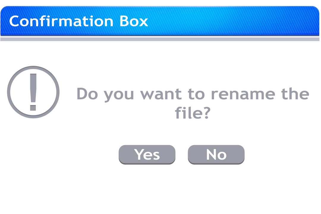 Illustration Single Transparent Confirmation Box Renaming File Message - Download Free Stock Images Pikwizard.com