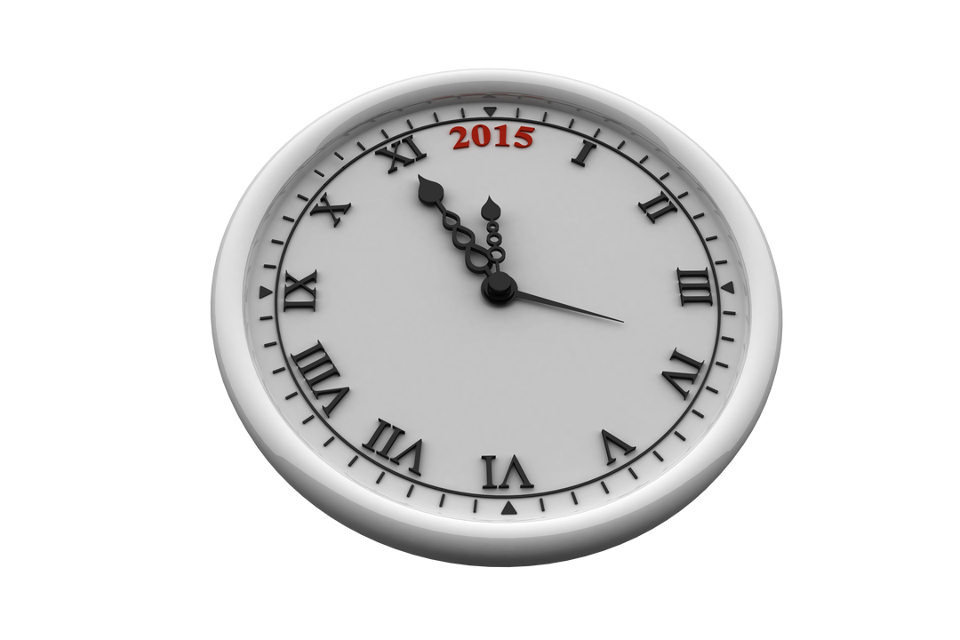 Transparent Clock Display with 2015 Year Celebration Theme - Download Free Stock Images Pikwizard.com