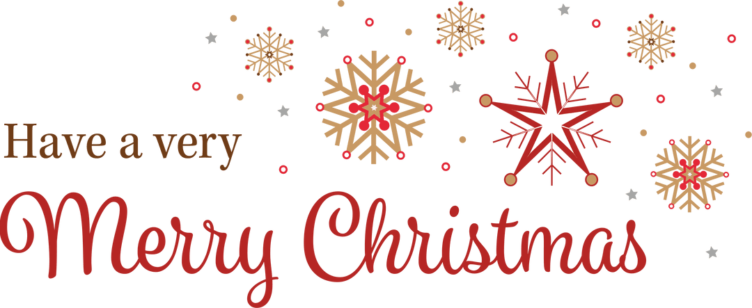 Transparent Christmas Card with Festive Snowflakes and Star Patterns