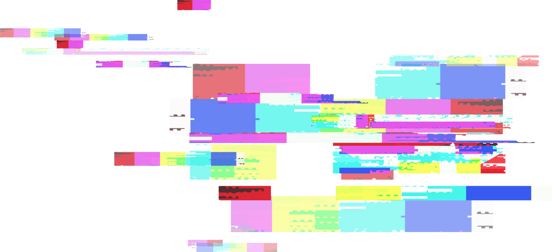 Abstract Glitch Art with Pixel Distortion on Transparent Backdrop