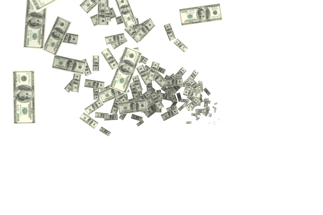 Falling Dollar Bills Transparent Background Financial Illustration - Download Free Stock Images Pikwizard.com