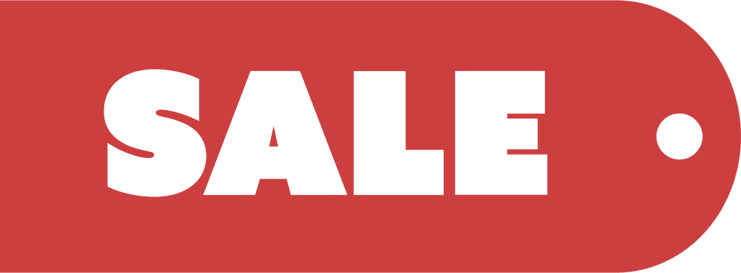 Red Sale Tag on Transparent Background for Retail Promotions