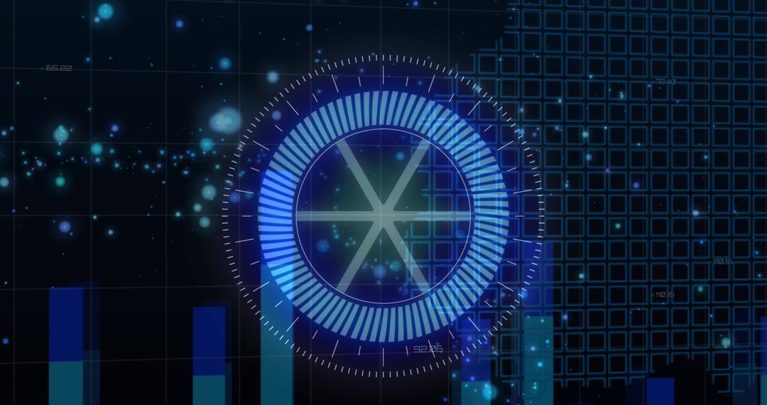 Digital Data Processing with Tech HUD Interface