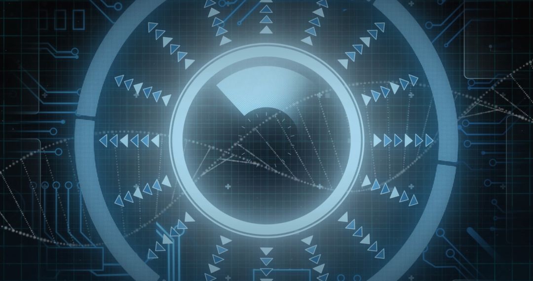 Abstract DNA Strand and Digital Data Visualization