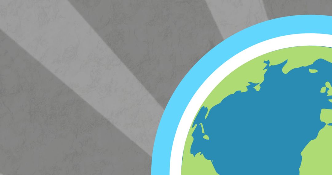 Abstract Globe with Geometric Patterns Highlighting Global Ecology
