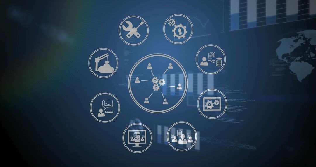 Network Connectivity and Data Analytics Technology Concept