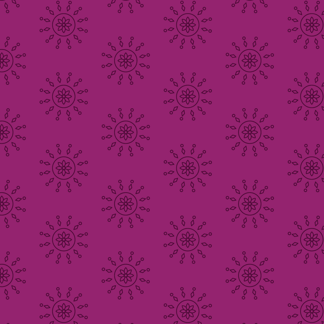 Seamless Abstract Purple Floral Pattern on Transparent Background