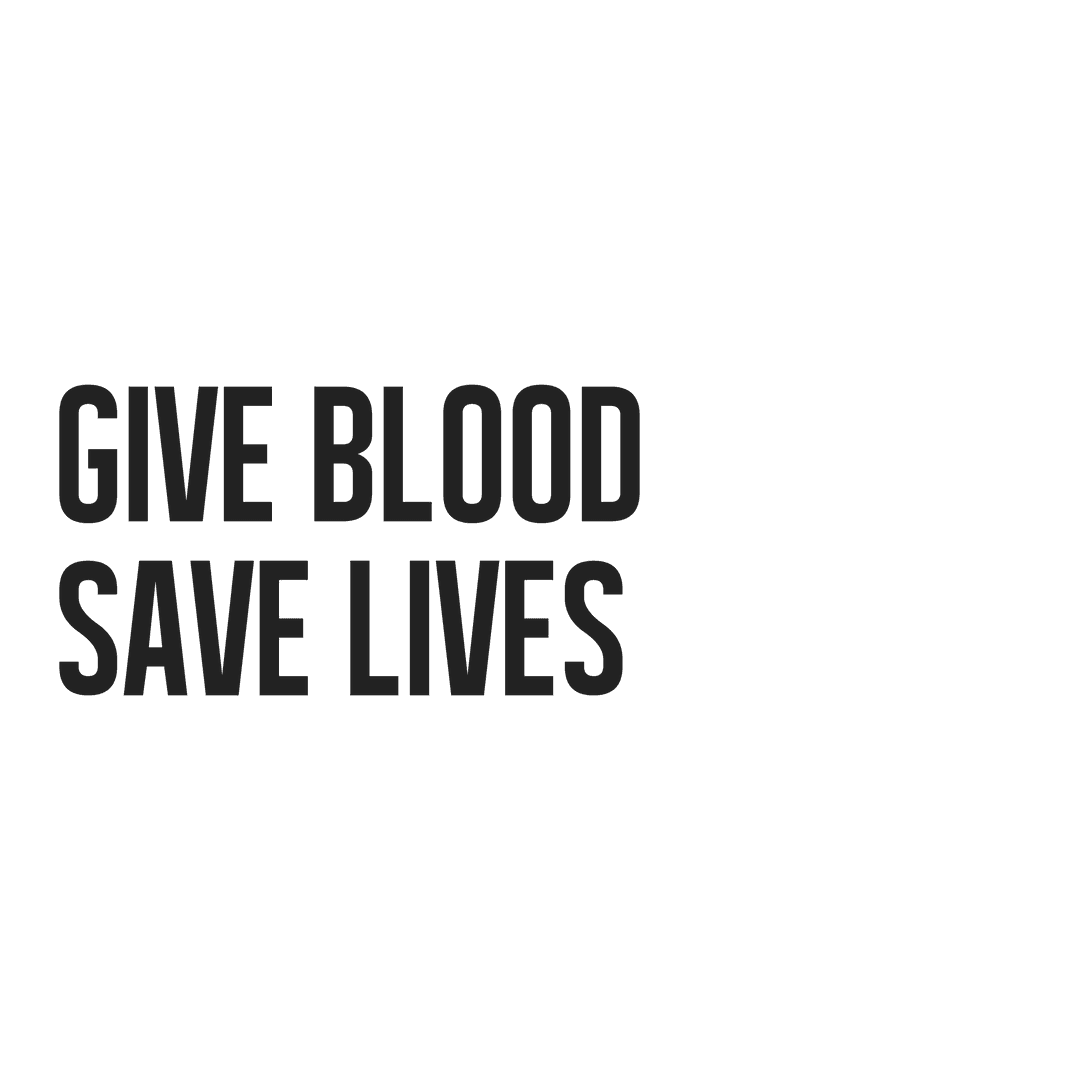 Transparent Text Design Promoting Blood Donation Awareness