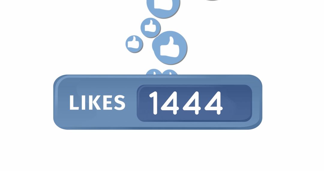 Social Media Growth Concept with Dynamic Like Counter