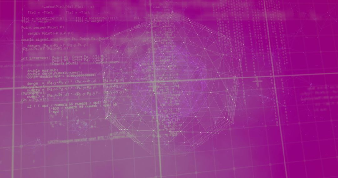 Global Network Connections in Purple with Digital Interface Overlay