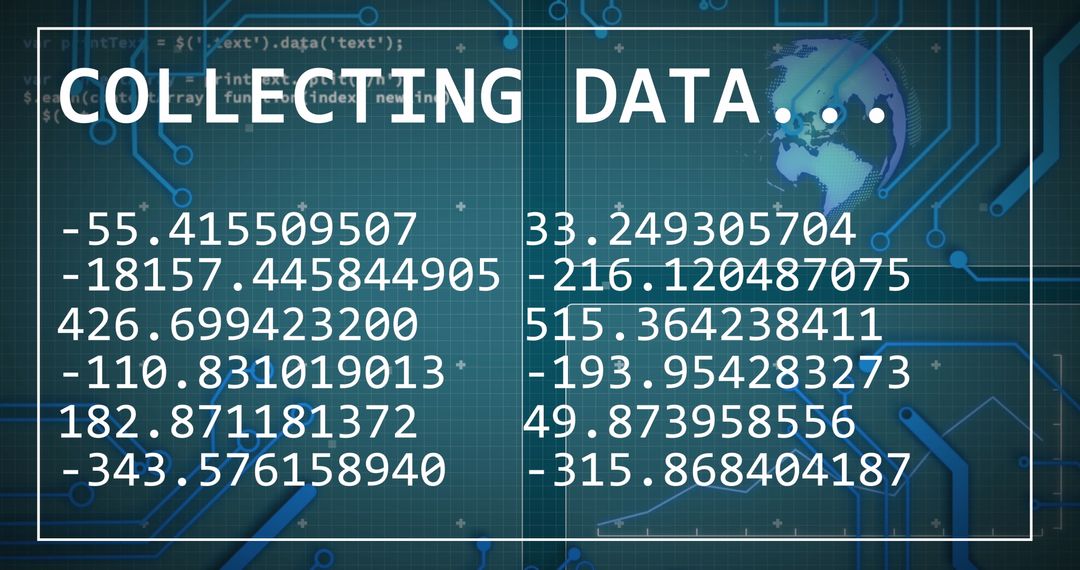 Digital Data Processing Over Global Network Background