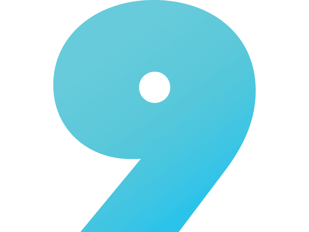 Blue Gradient Nine Number with Copy Space on Transparent Background - Download Free Stock Images Pikwizard.com