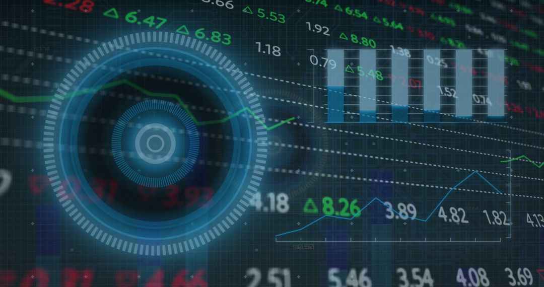 Data Visualization Overlay with Business Analytics Elements