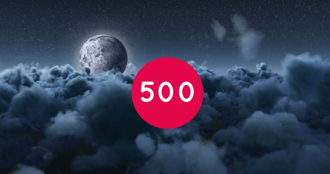 Moon Embracing Night Sky Above Silhouetted Clouds