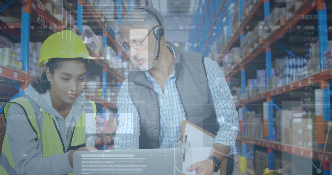 Warehouse Discussion Amidst Global Data Overlay