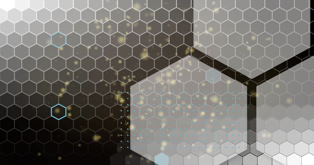 Abstract Hexagonal Pattern with Digital Light Effects