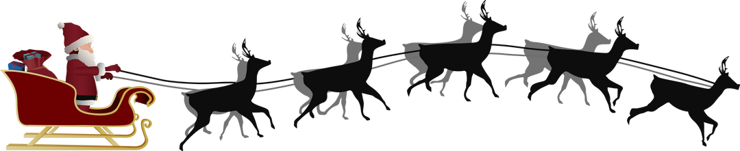 Transparent illustration of Santa Claus in Sleigh with Reindeer - Download Free Stock Images Pikwizard.com