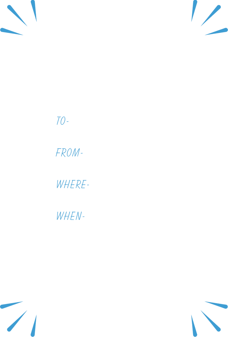 Transparent Invitation Outline with Blue Highlights