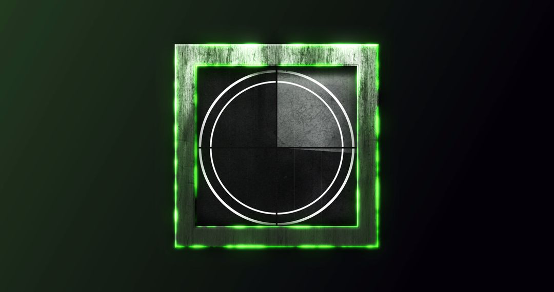 Futuristic Countdown Interface with Neon Glow