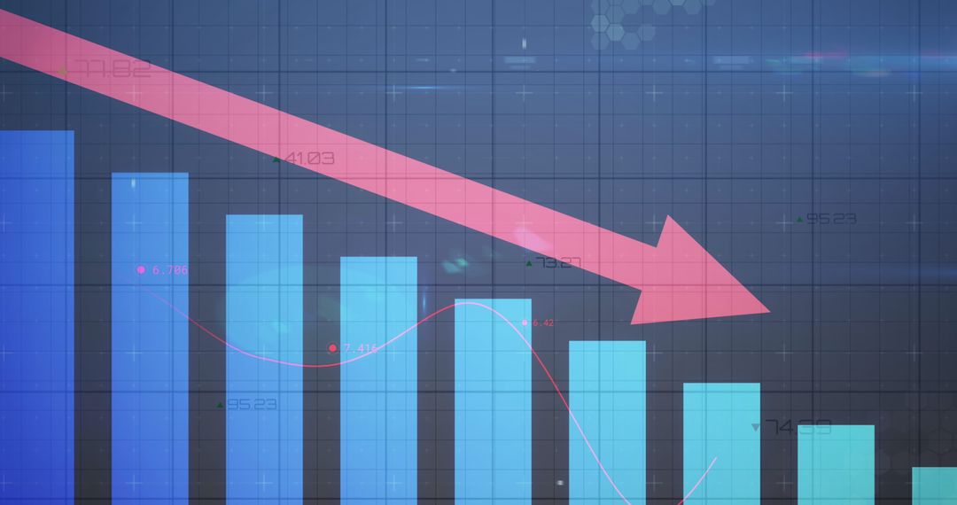 Downward Trend in Financial Data Analysis Conceptual Illustration