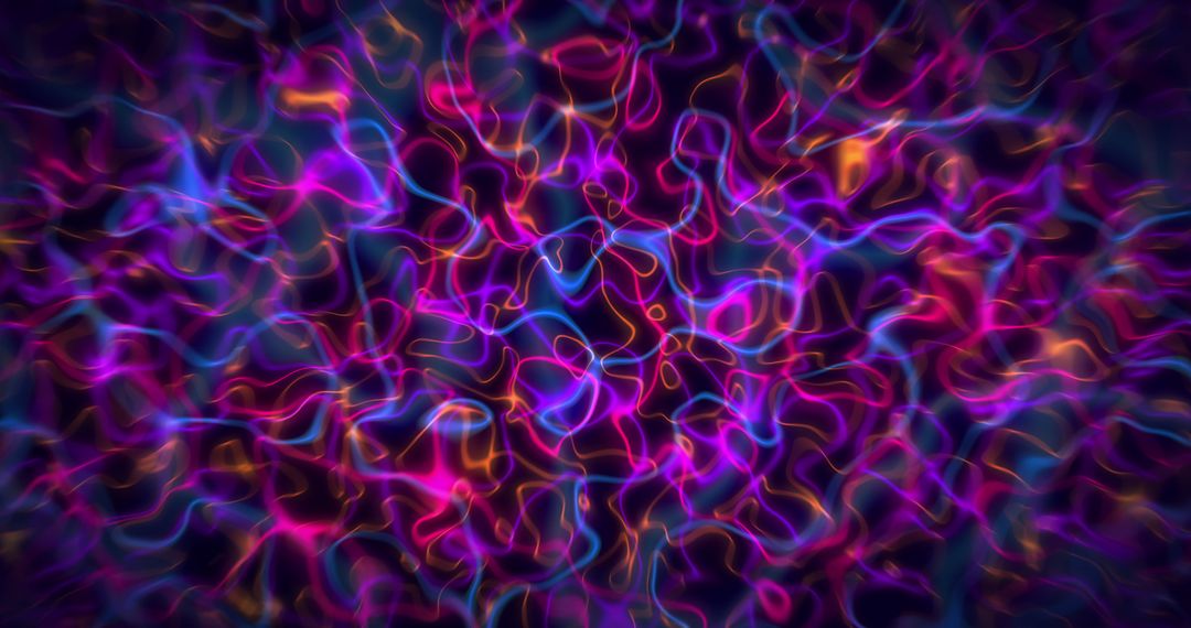 Vibrant Abstract Neon Waves in Motion