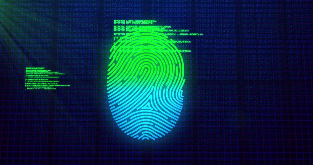 Digital Biometric Fingerprint Technology User Security Interface