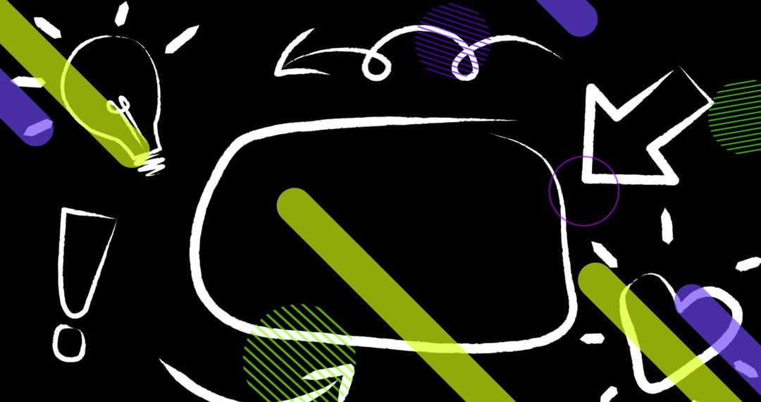 Abstract Speech Bubble with Dynamic Graphical Elements