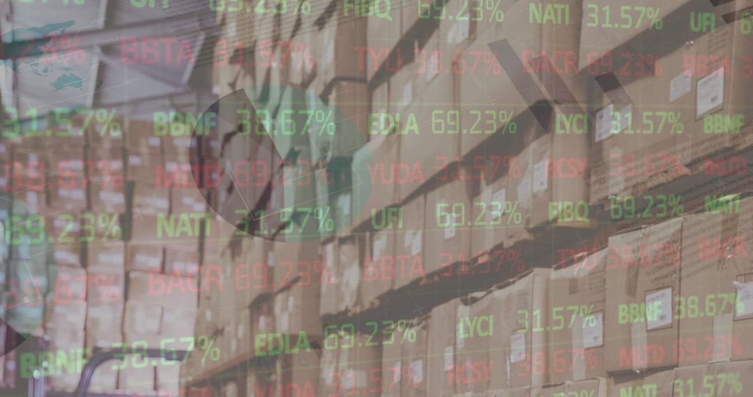 Augmented reality stock market data in empty warehouse