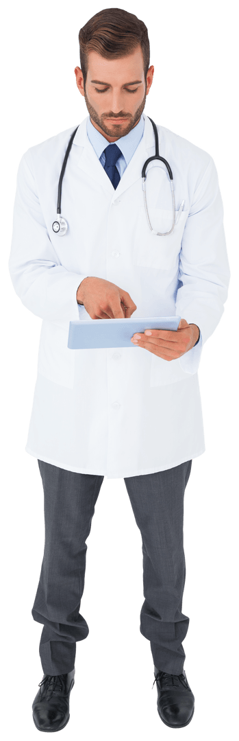 Transparent Background Doctor Using Tablet Device Technology