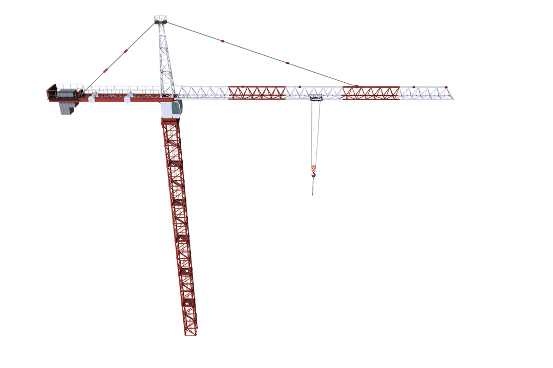 Transparent 3D Model of Red Construction Crane Isolated - Download Free Stock Images Pikwizard.com